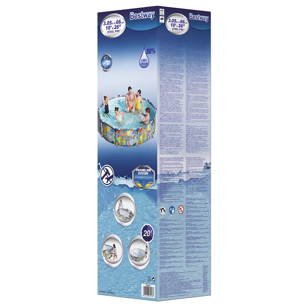 Swimming Pool Steel Pro Frame 305x66 cm