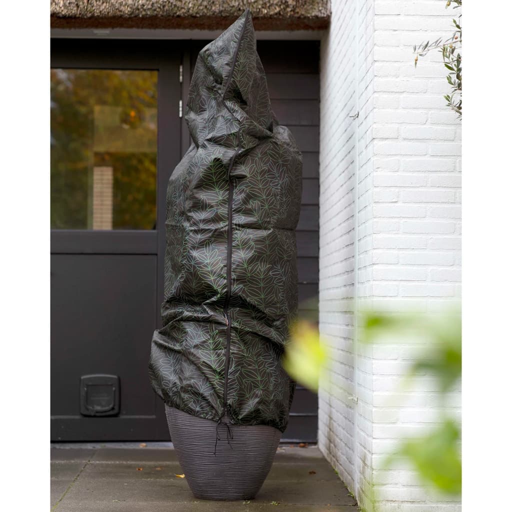 Plant Cover Large 150x250 cm Black and Green Print