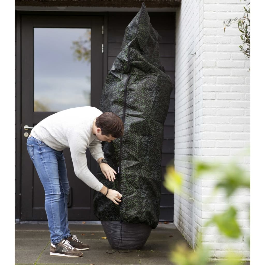 Plant Cover Large 150x250 cm Black and Green Print