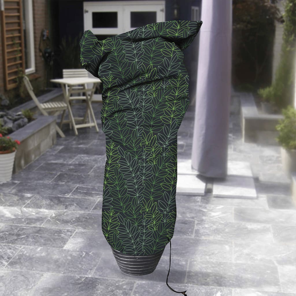 Plant Cover Large 150x250 cm Black and Green Print