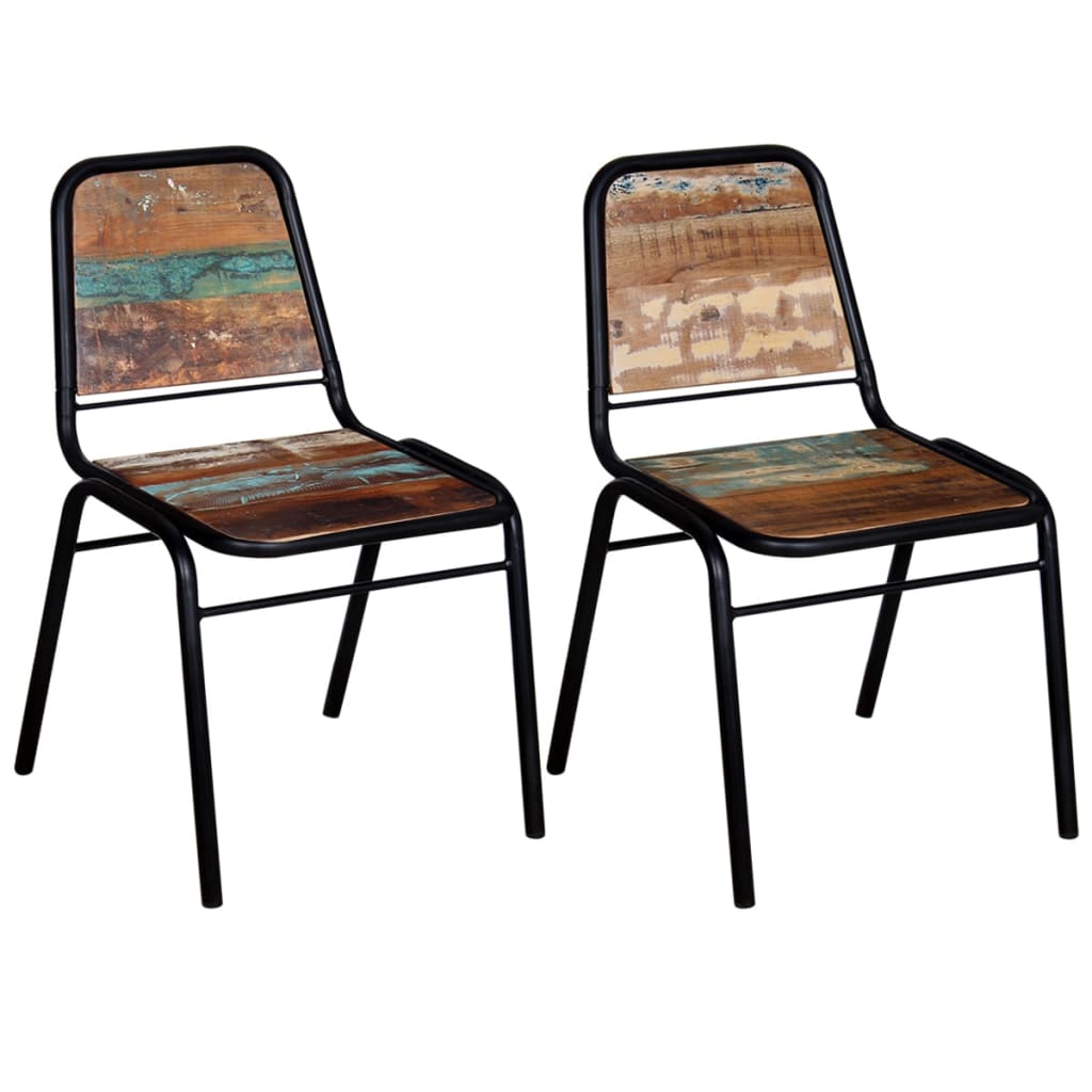 Dining Chairs 2 pcs Solid Reclaimed Wood