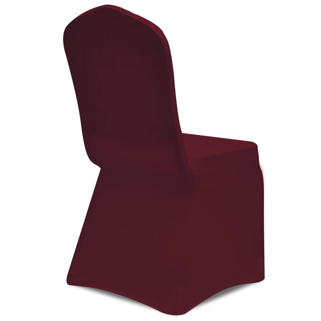 100 pcs Stretch Chair Covers Bordeaux