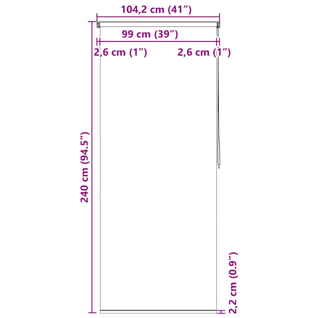 Shower Roller Blind 100x240 cm Bubble
