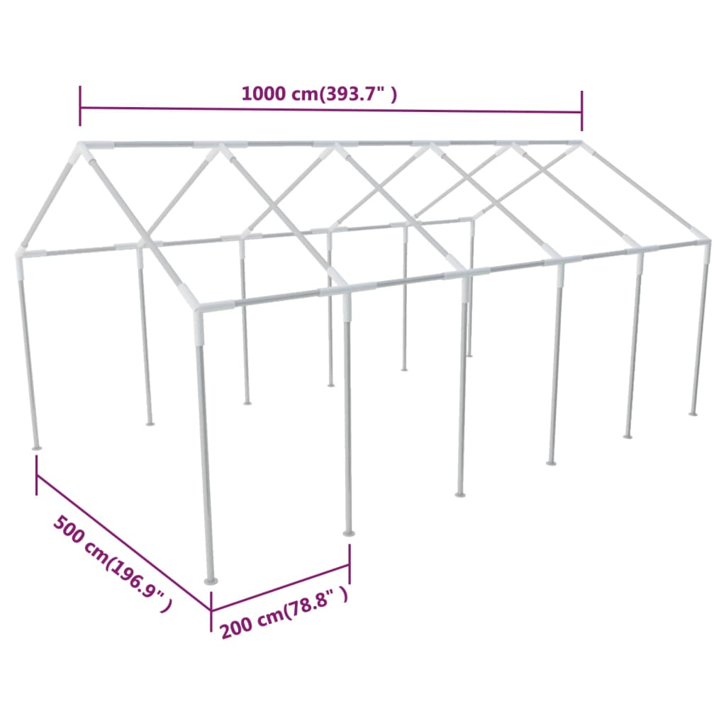 Steel Frame for Party Tent 10 x 5 m 60 kg