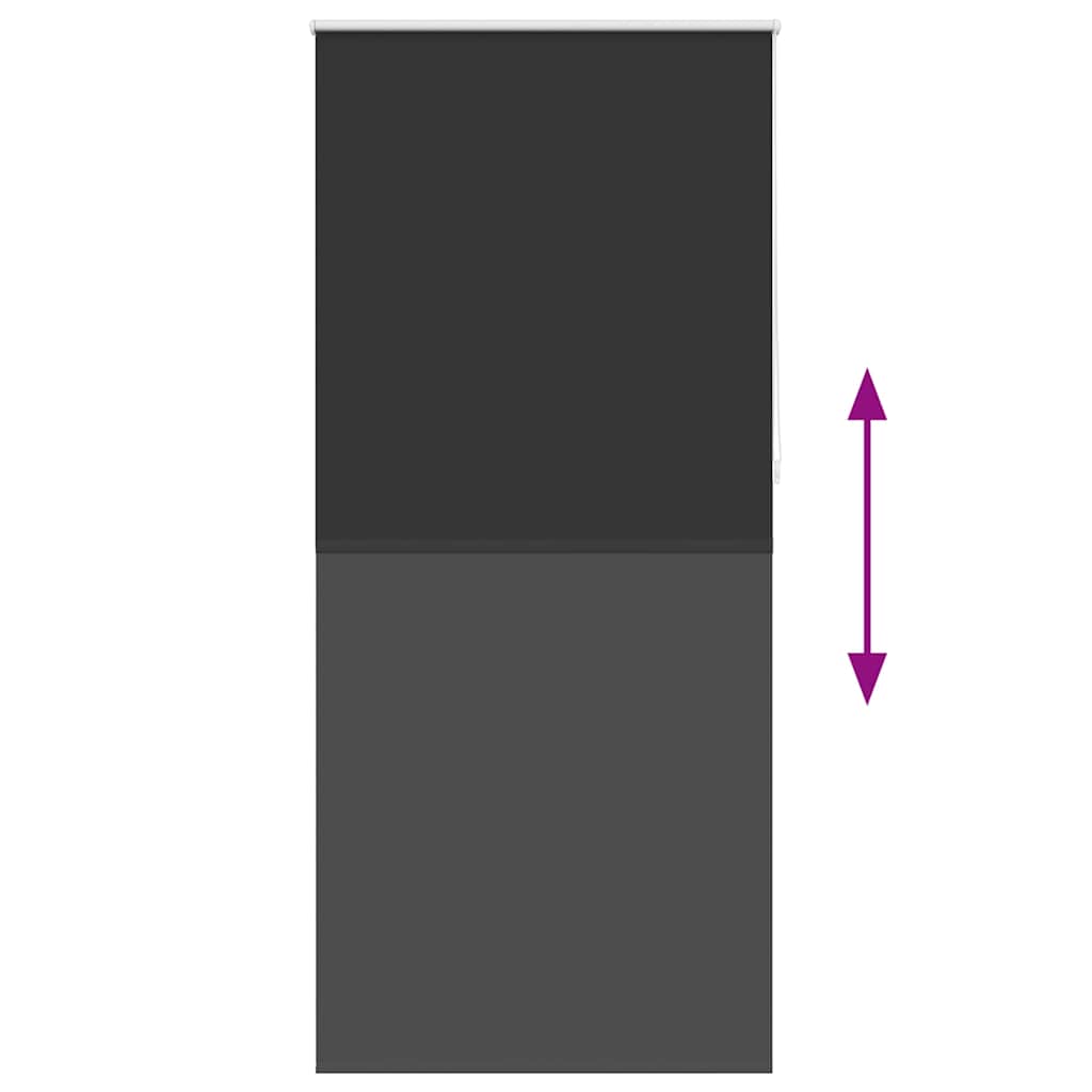 Roller Blind Blackout 80 x 230 cm Black