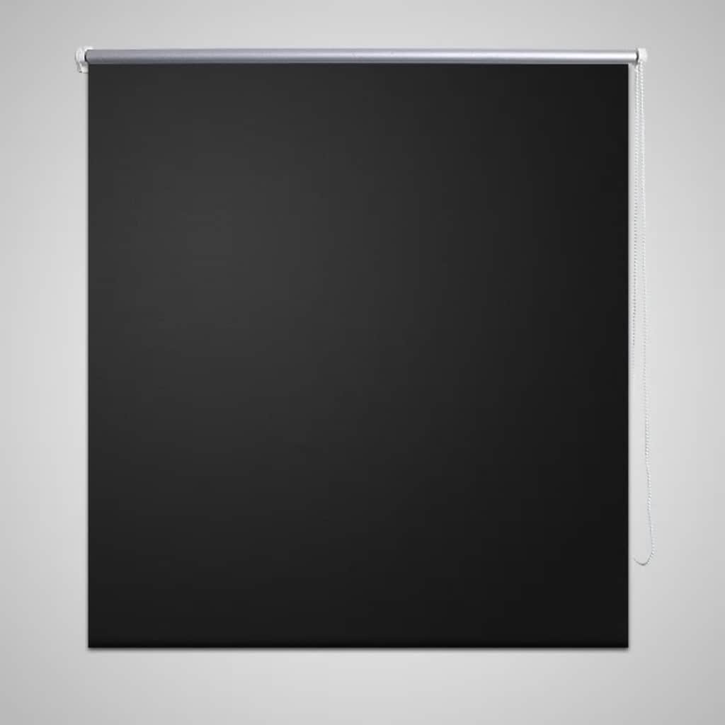 Roller Blind Blackout 80 x 230 cm Black