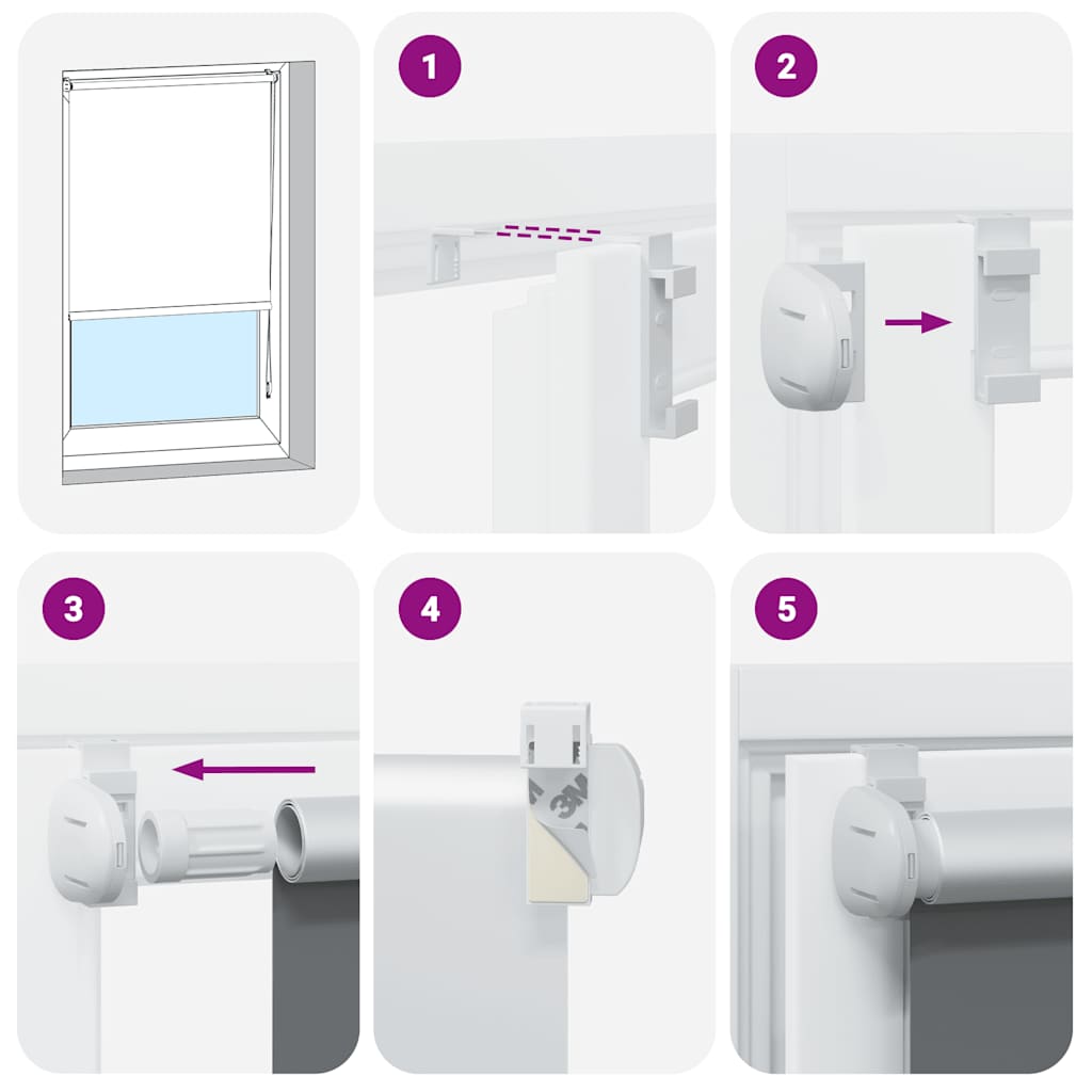 Roller Blind Blackout 120 x 230 cm off White