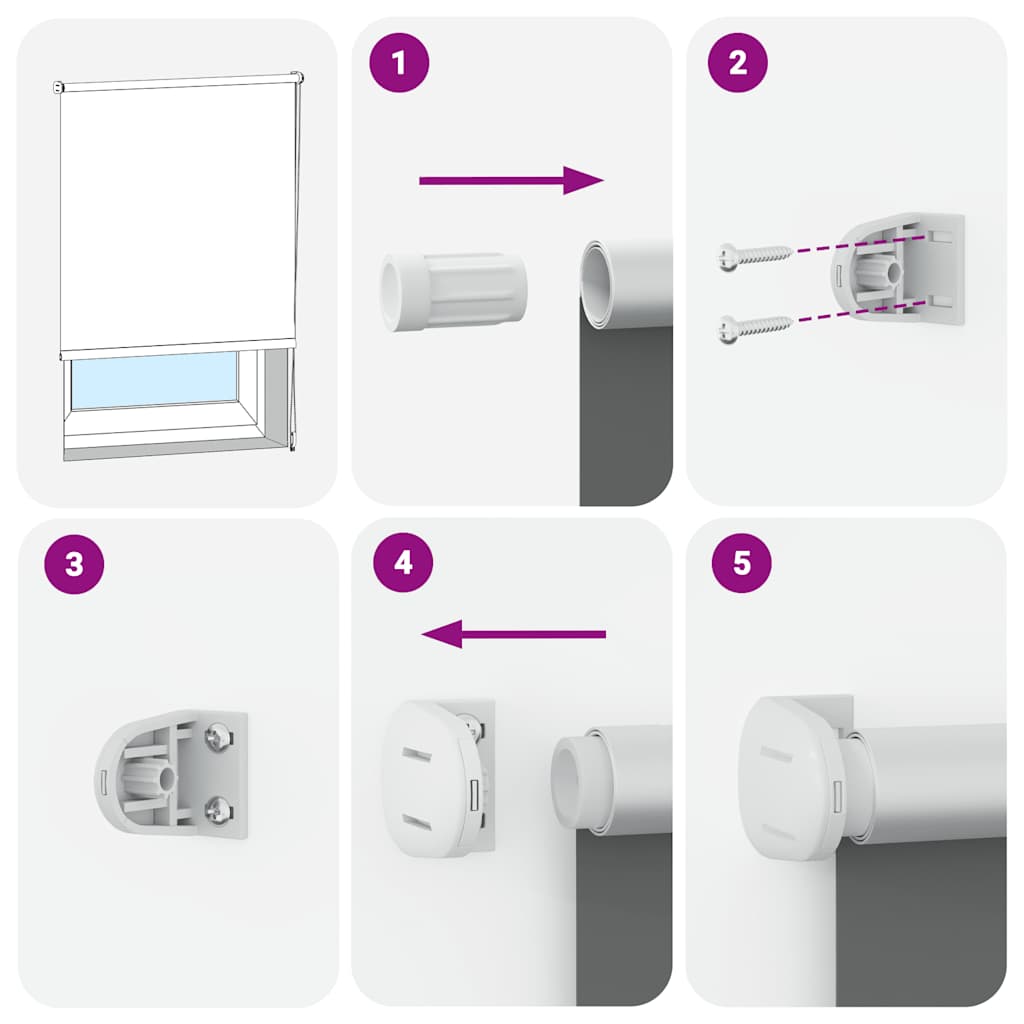 Roller Blind Blackout 120 x 230 cm off White