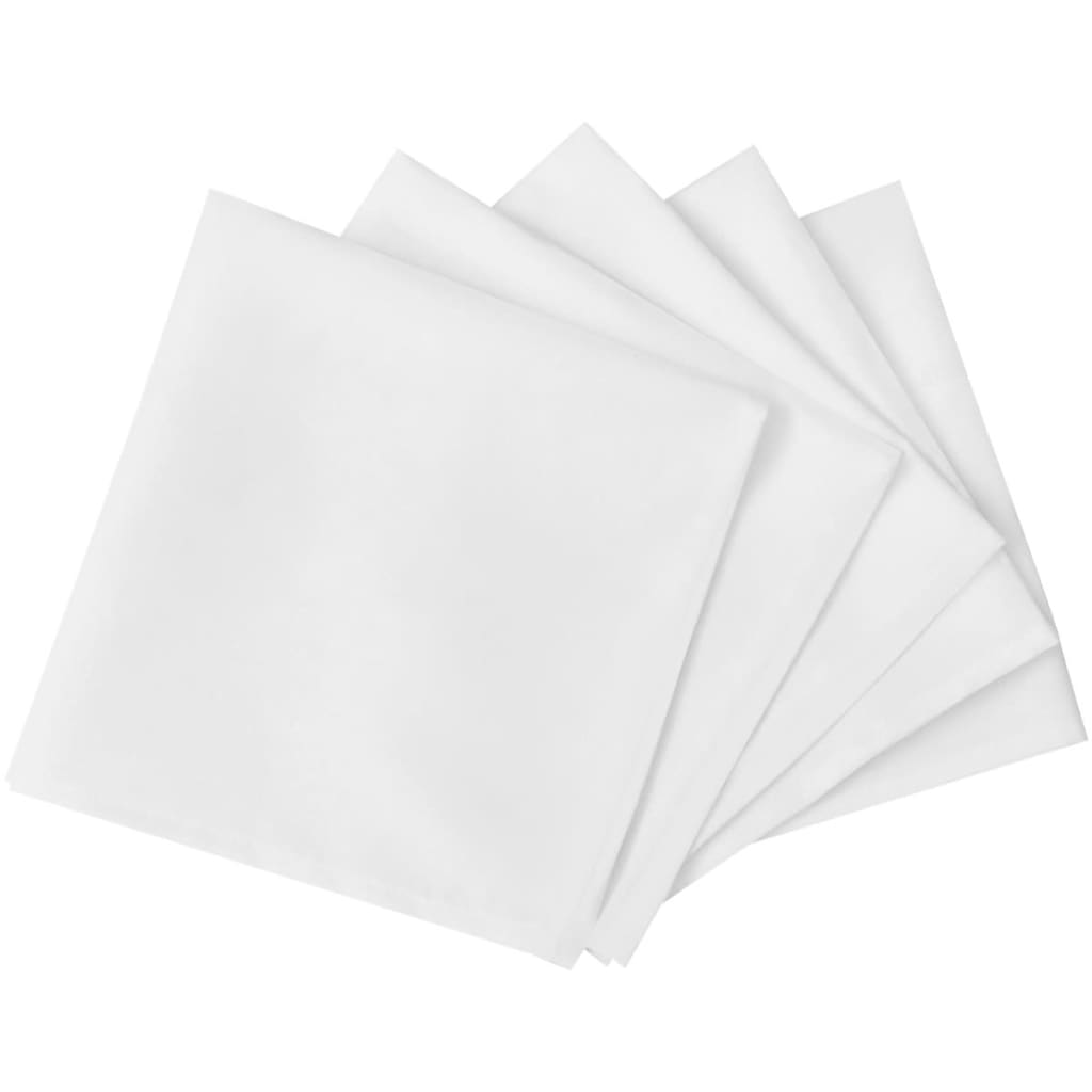 100 Dinner Napkins White 50 x 50 cm