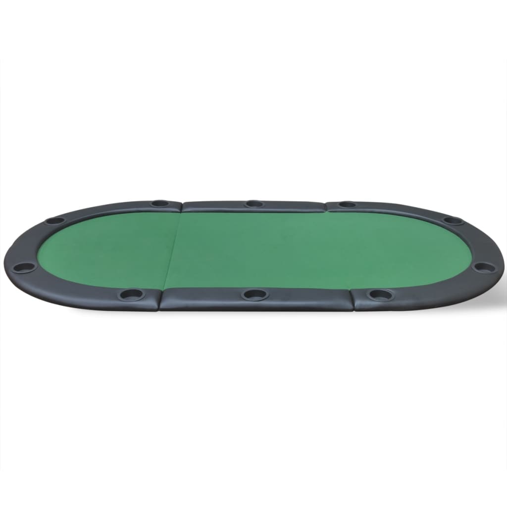 10-Player Foldable Poker Tabletop Green