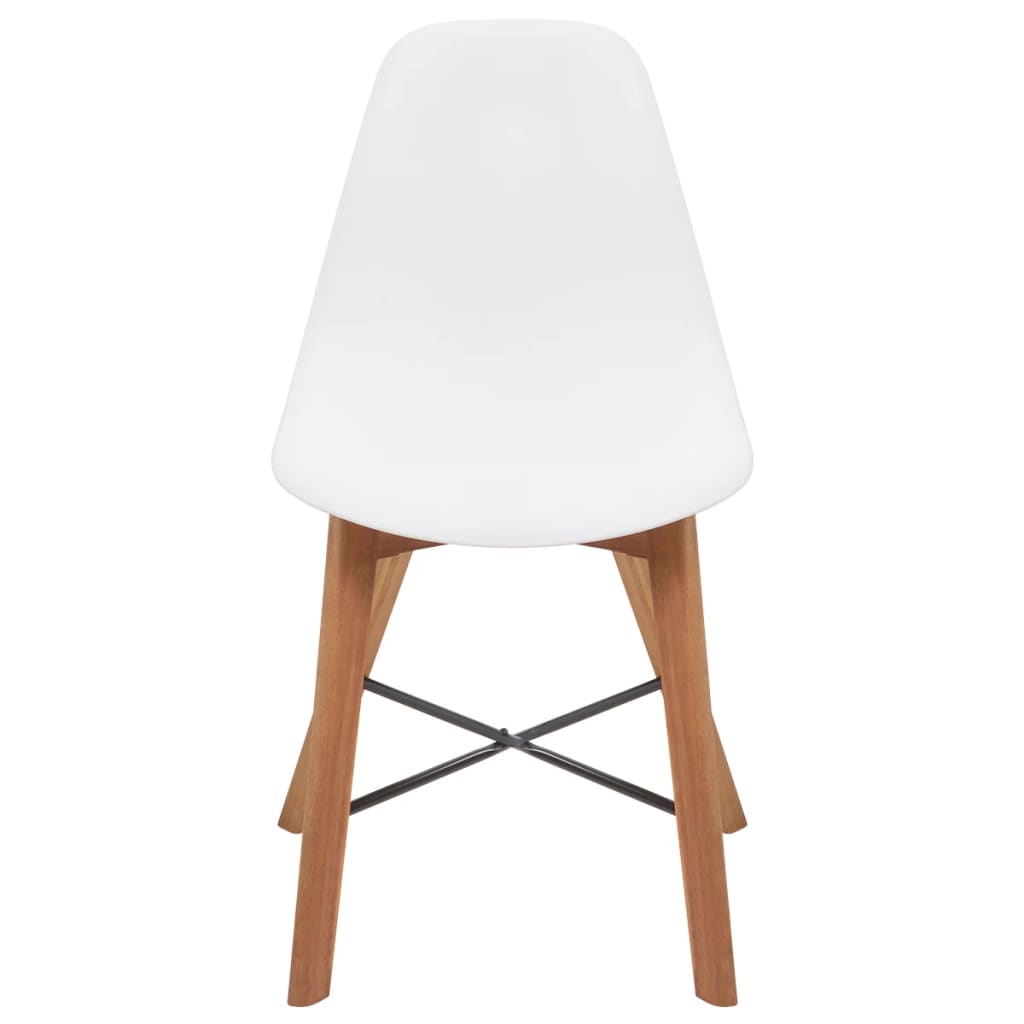 Chair Seats 4 pcs Plastic White