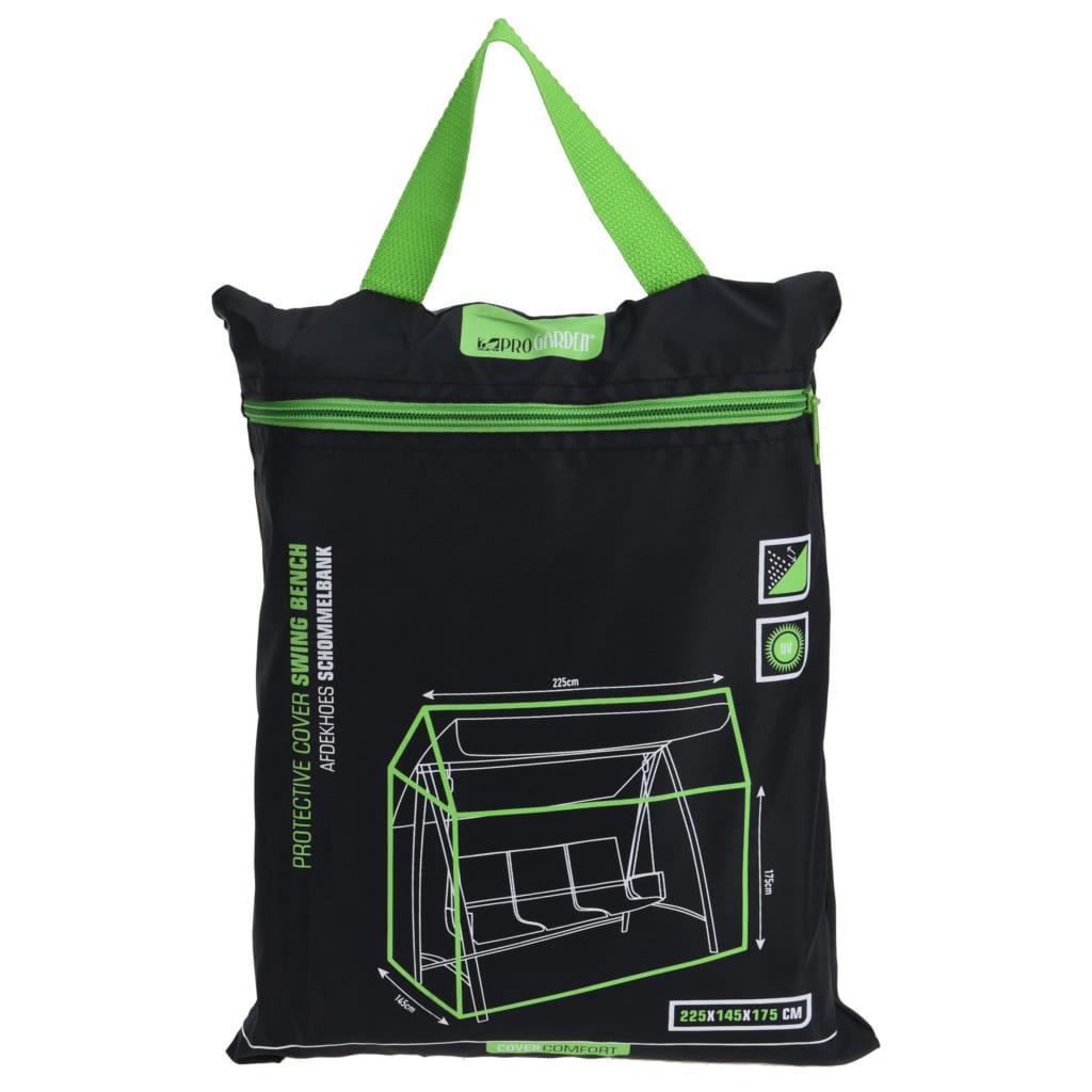 Cover for Swing Bench 225x145x175 cm Black