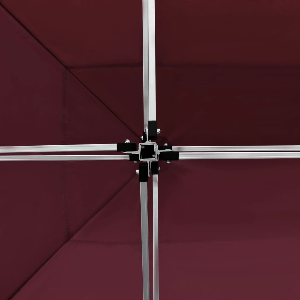Professional Folding Party Tent with Walls Aluminium 4.5x3 m Wine Red