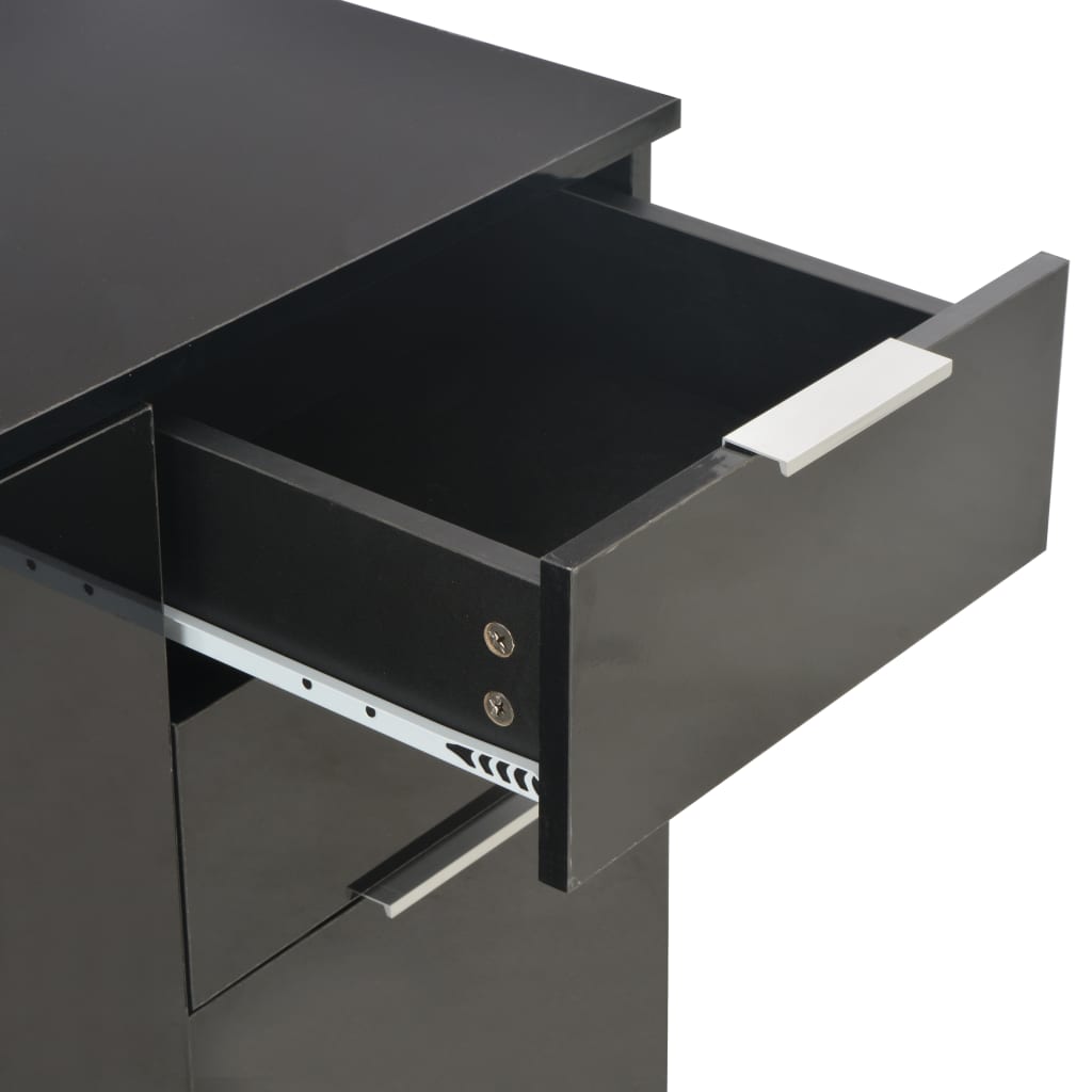 Sideboard High Gloss Black 71x35x80 cm Engineered Wood