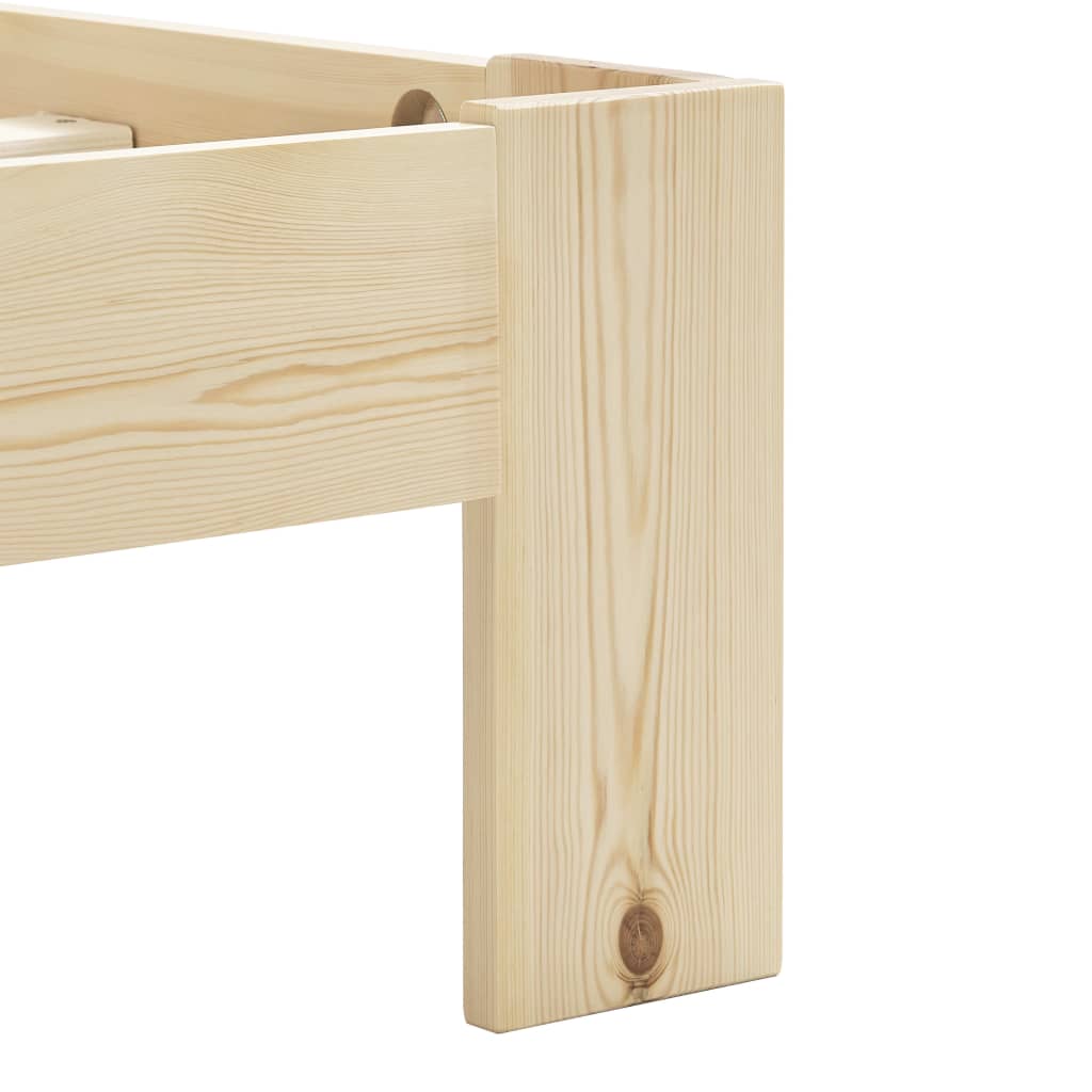Bed Frame without Mattress 180x200cm Solid Wood Pine