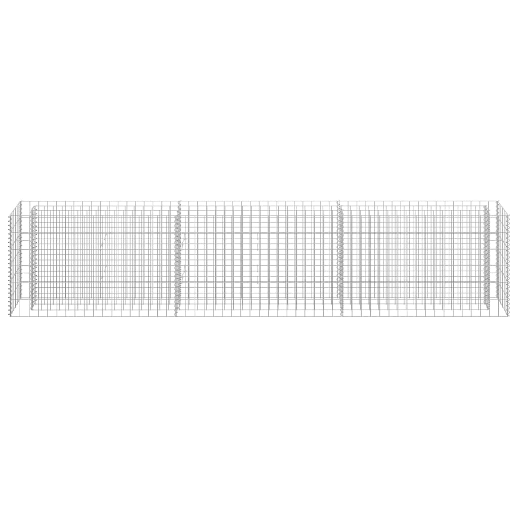Gabion Raised Bed Galvanised Steel 270x30x60 cm