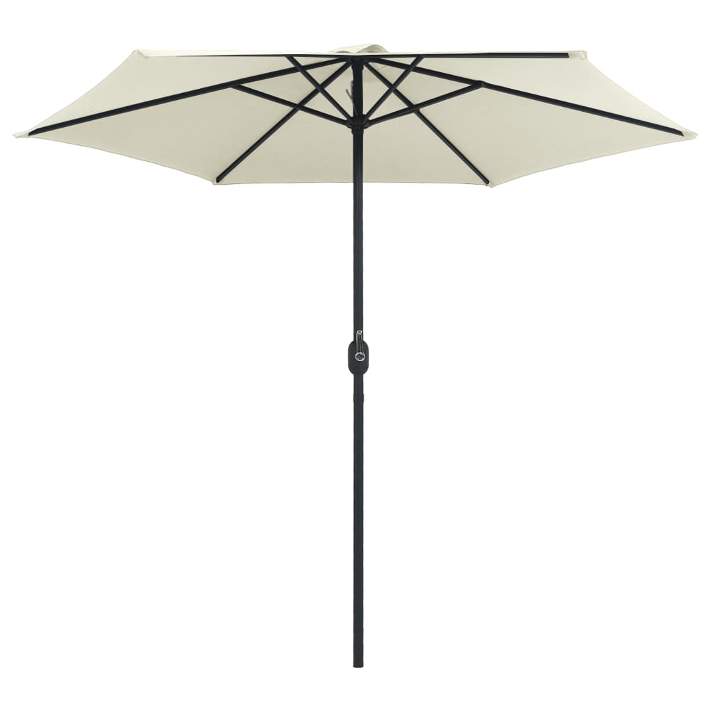 Garden Parasol with Aluminium Pole 270x246 cm Sand White