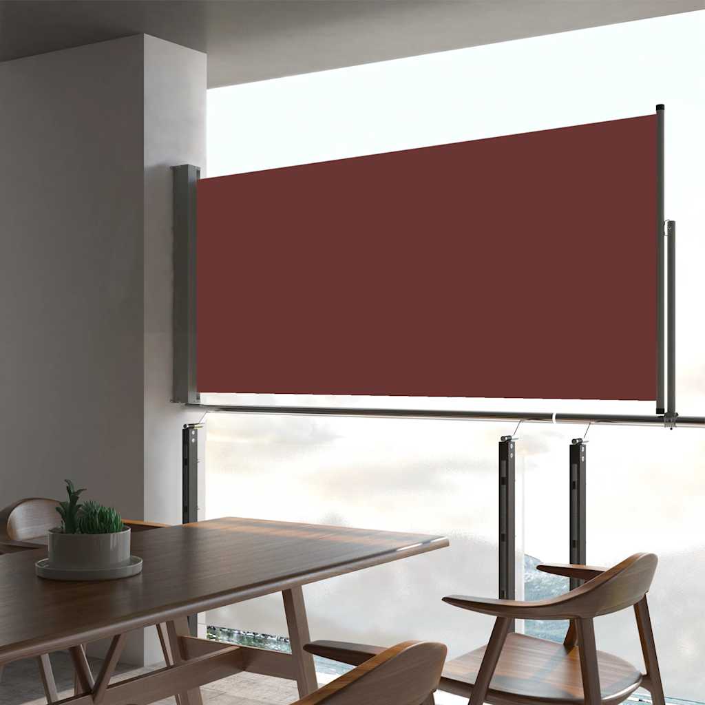 Patio Retractable Side Awning 60x300 cm Brown