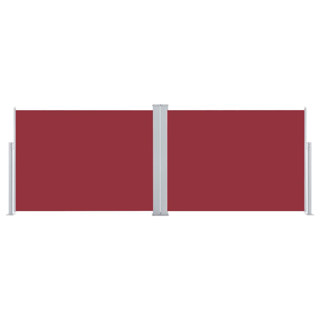 Retractable Side Awning Red 120x1000 cm