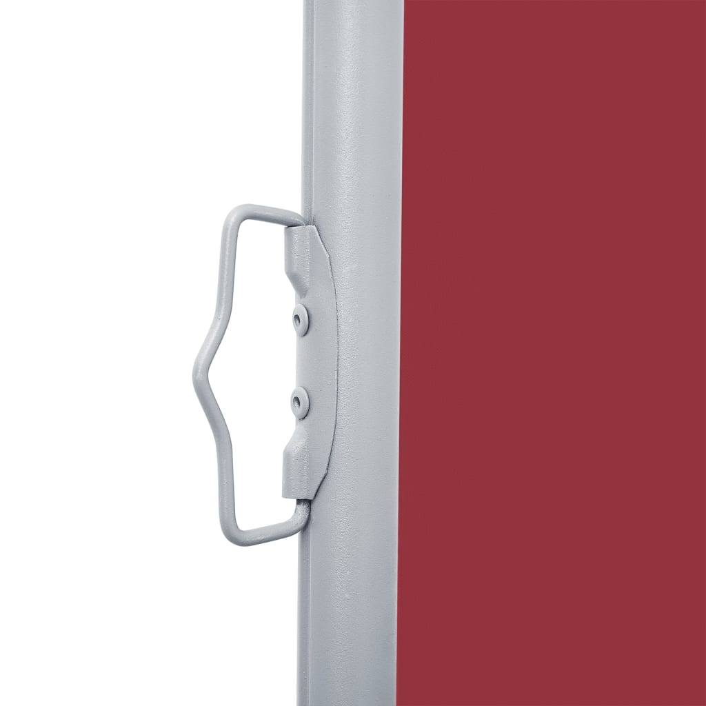 Retractable Side Awning Red 120x1000 cm