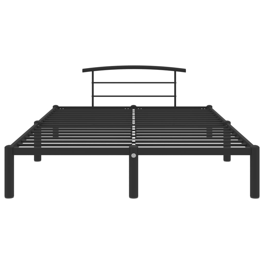284658 vidaXL Bed Frame without Mattress Black Metal 120x200 cm