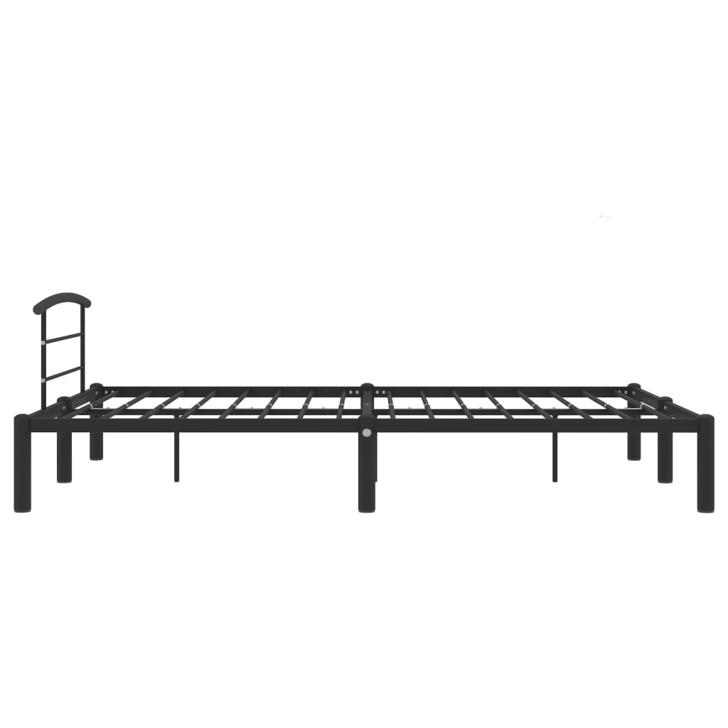 284658 vidaXL Bed Frame without Mattress Black Metal 120x200 cm