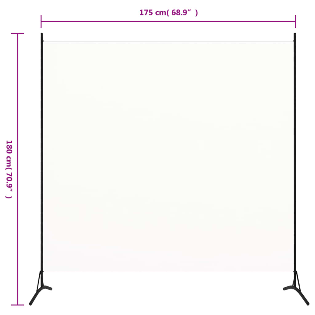 1-Panel Room Divider White 175x180 cm