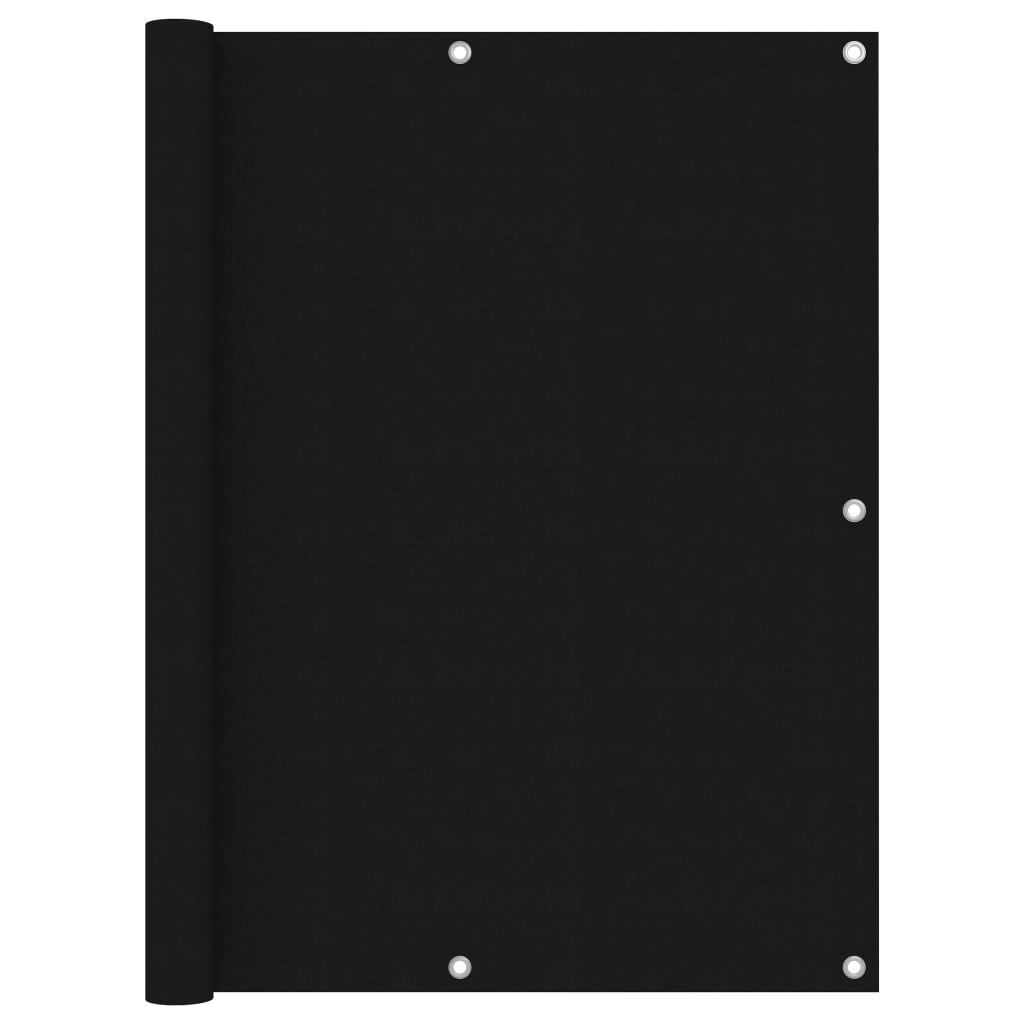 Balcony Screen Black 120x400 cm Oxford Fabric