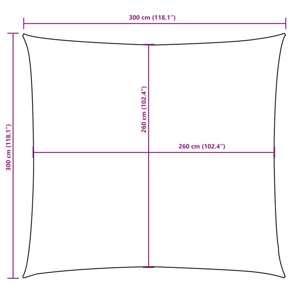 Sunshade Sail Oxford Fabric Square 3x3 m Anthracite