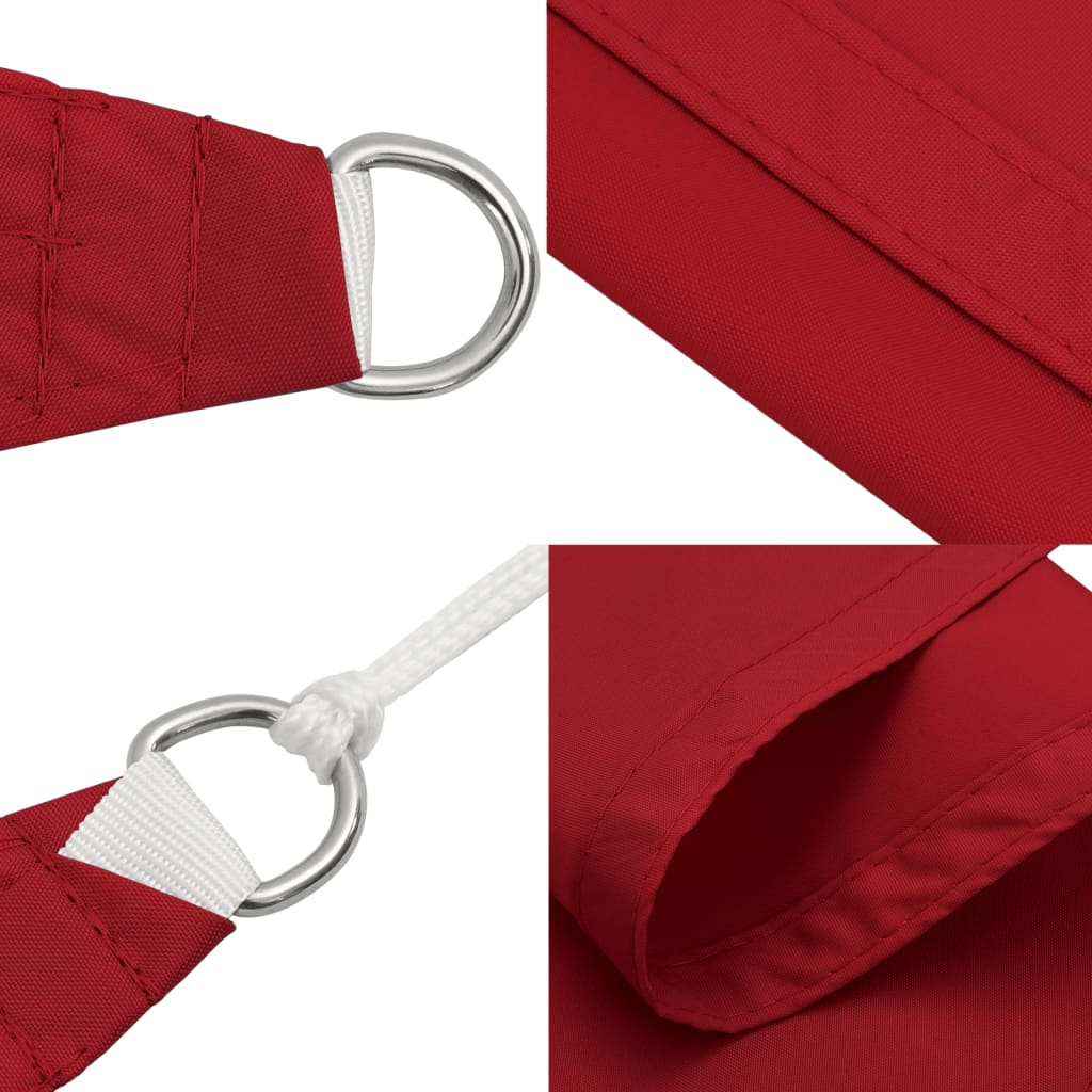 Sunshade Sail Oxford Fabric Triangular 3.6x3.6x3.6 m Red