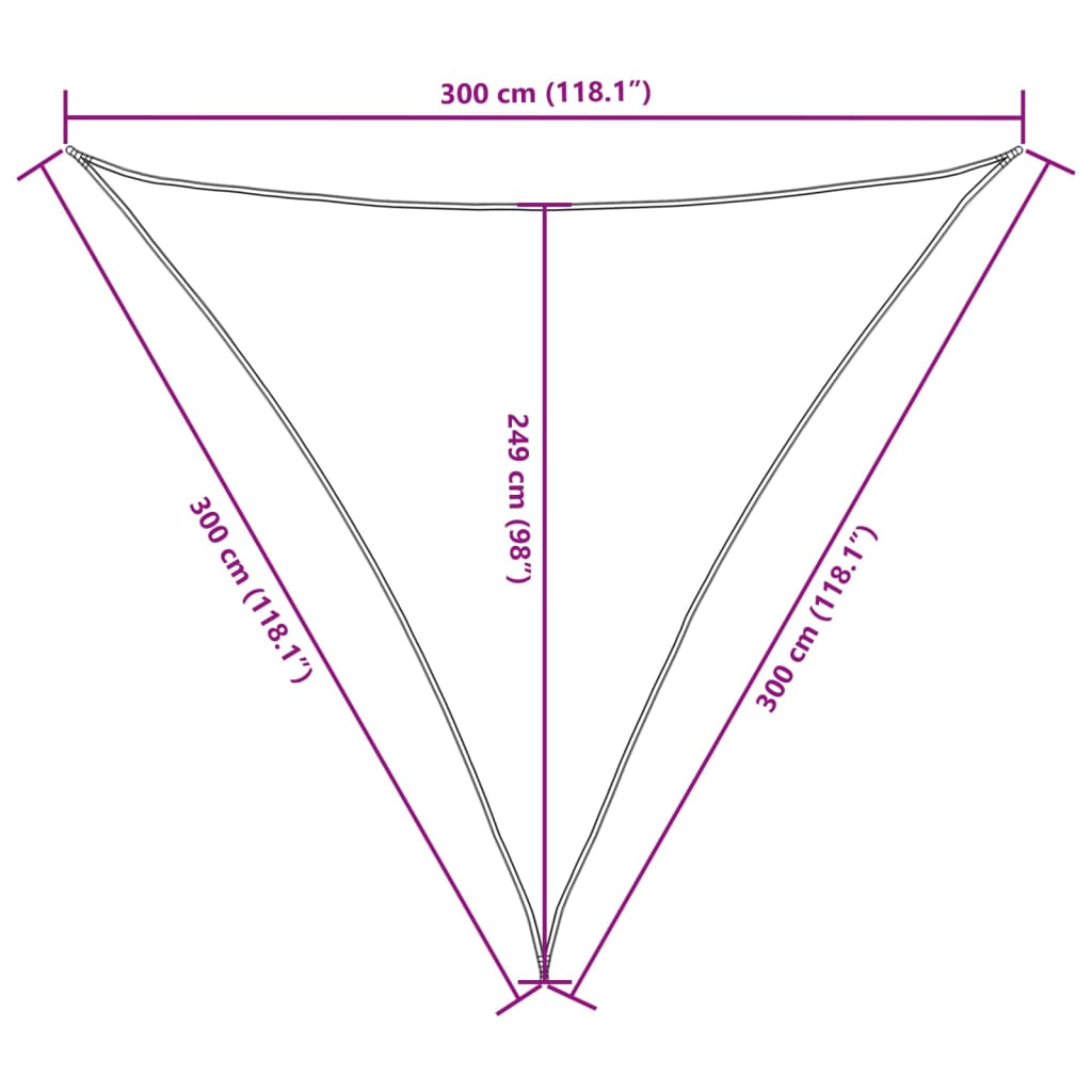 Sunshade Sail Oxford Fabric Triangular 3.6x3.6x3.6 m Red