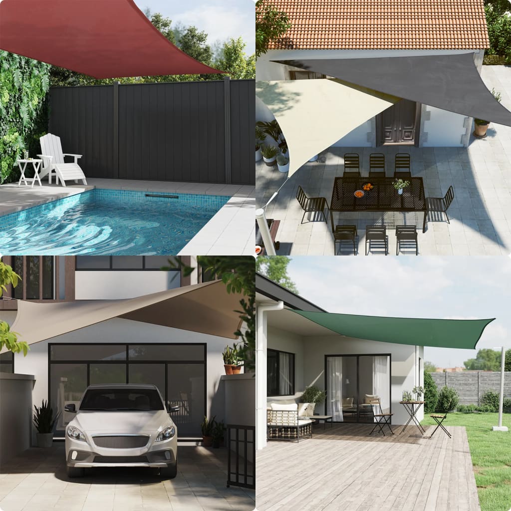 Sunshade Sail Oxford Fabric Triangular 5x7x7 m Brown