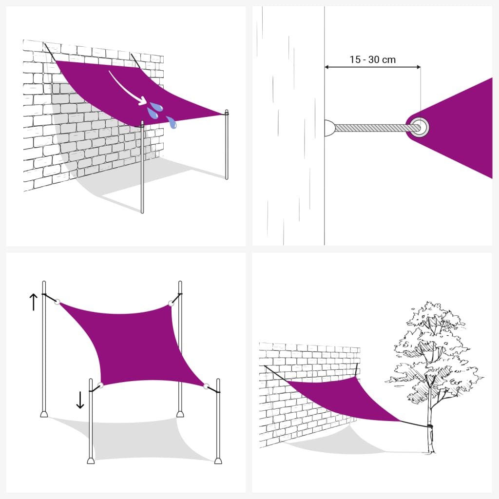 Sunshade Sail Oxford Fabric Triangular 5x7x7 m Brown