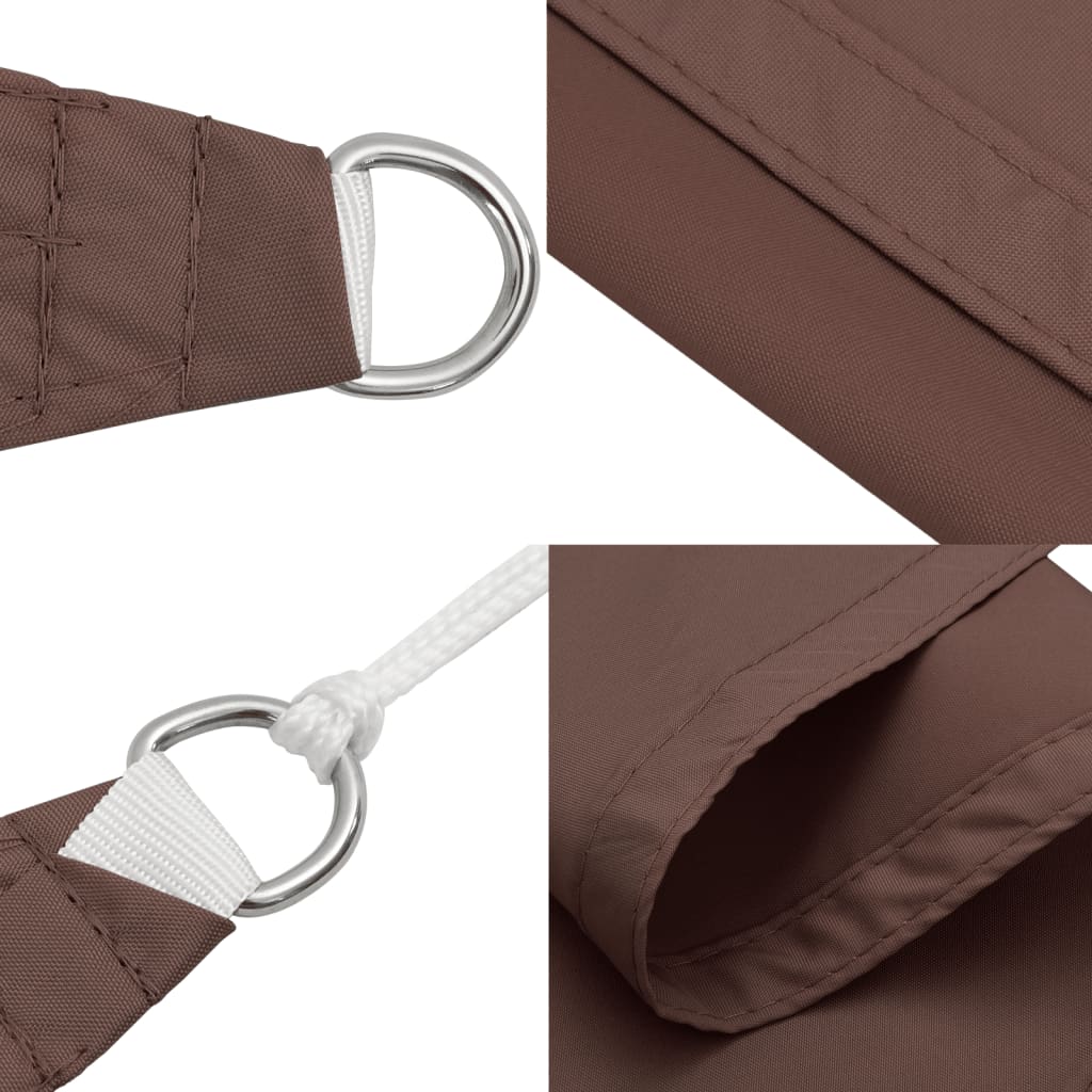 Sunshade Sail Oxford Fabric Triangular 5x7x7 m Brown