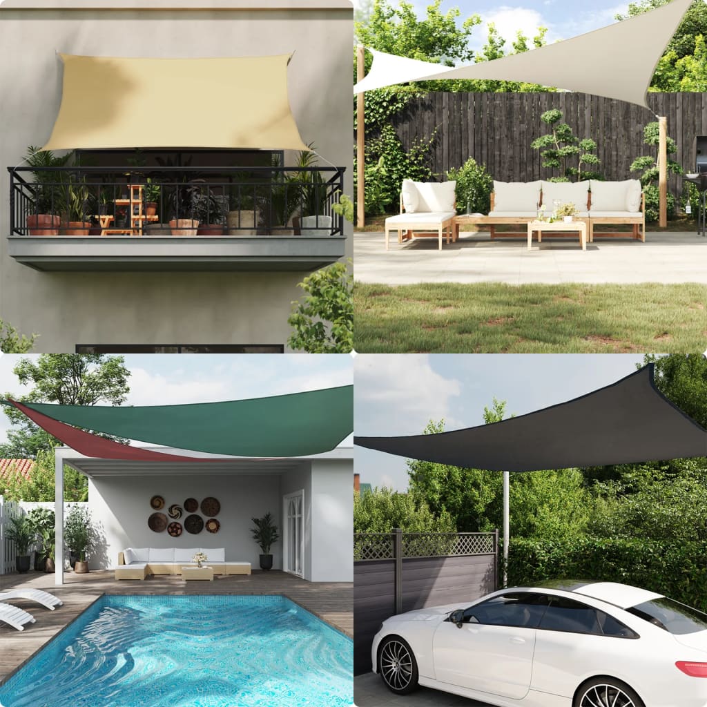 Sunshade Sail Oxford Fabric Triangular 5x7x7 m Brown