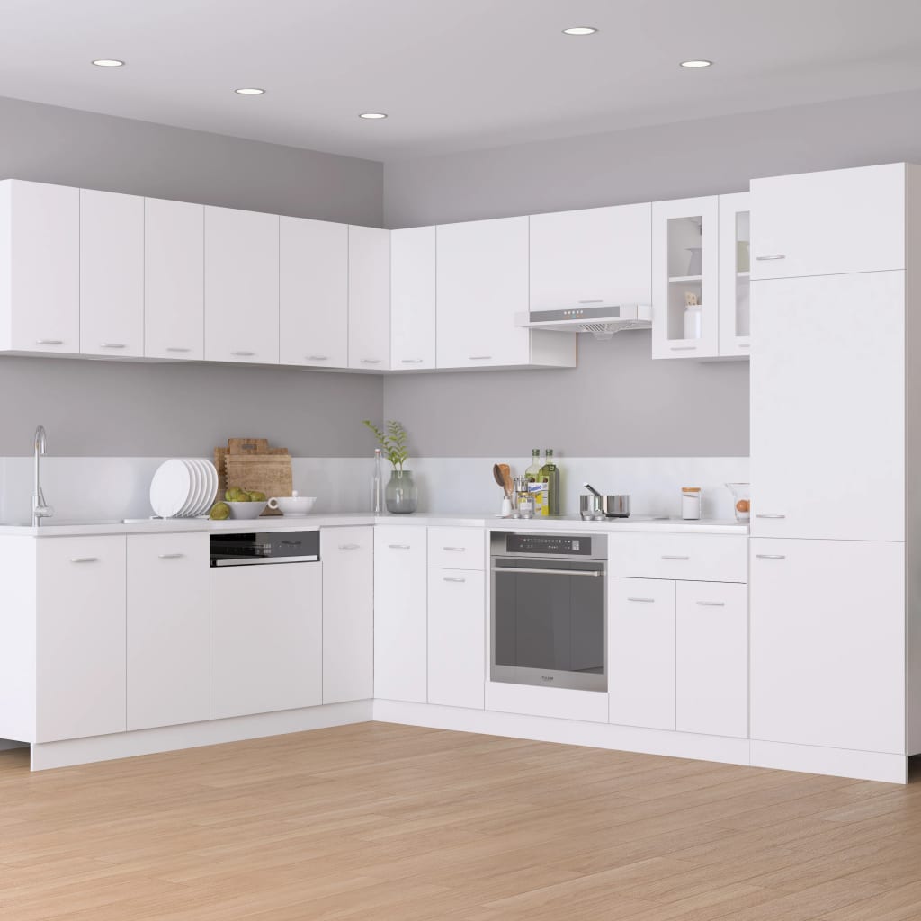 Oven Cabinet Lyon White 60x46x81.5 cm Engineered Wood