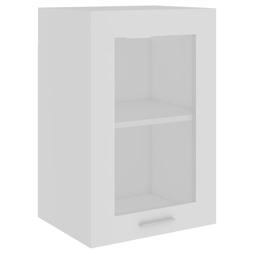 Hanging Glass Cabinet Lyon White 40x31x60 cm Engineered Wood