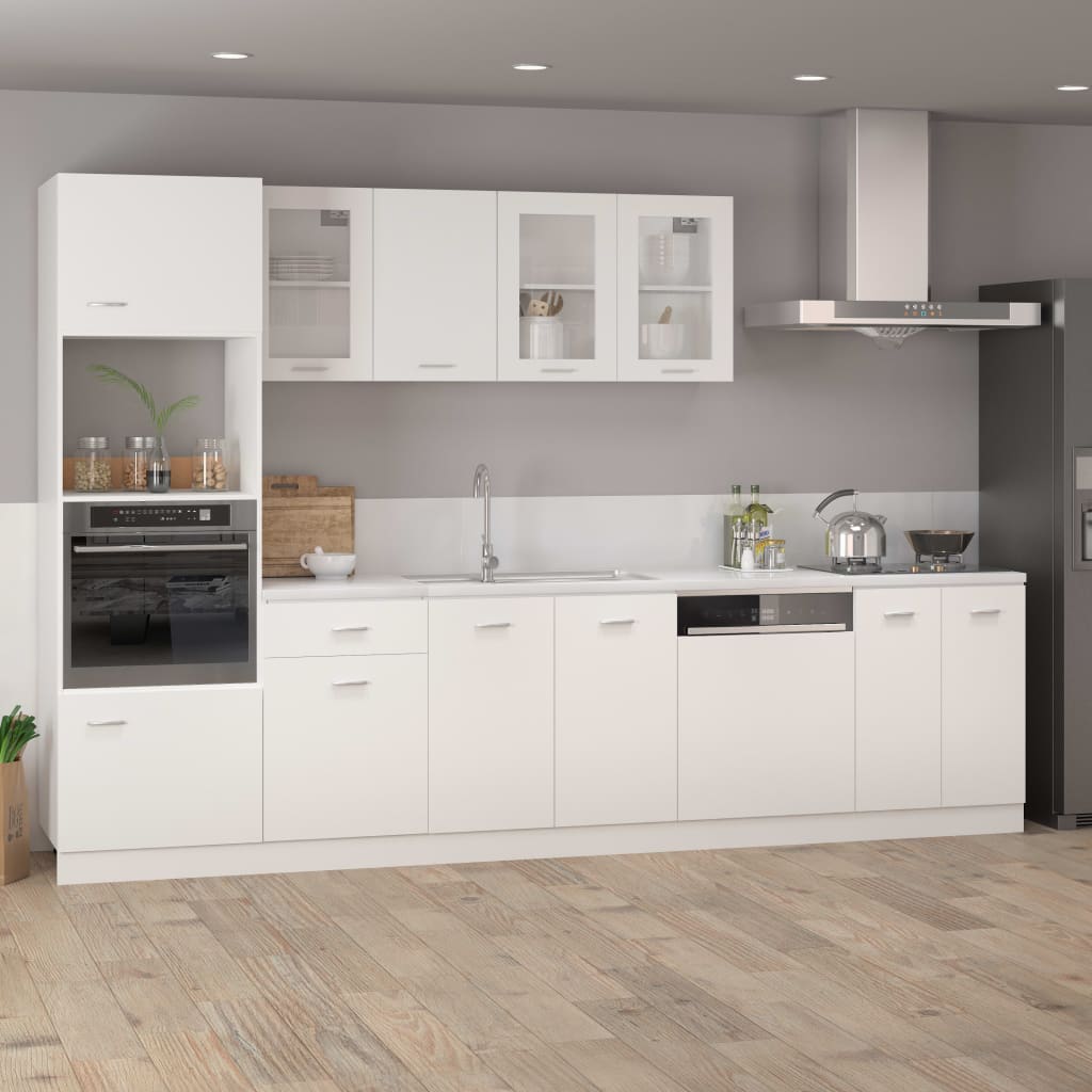 Hanging Glass Cabinet Lyon White 40x31x60 cm Engineered Wood