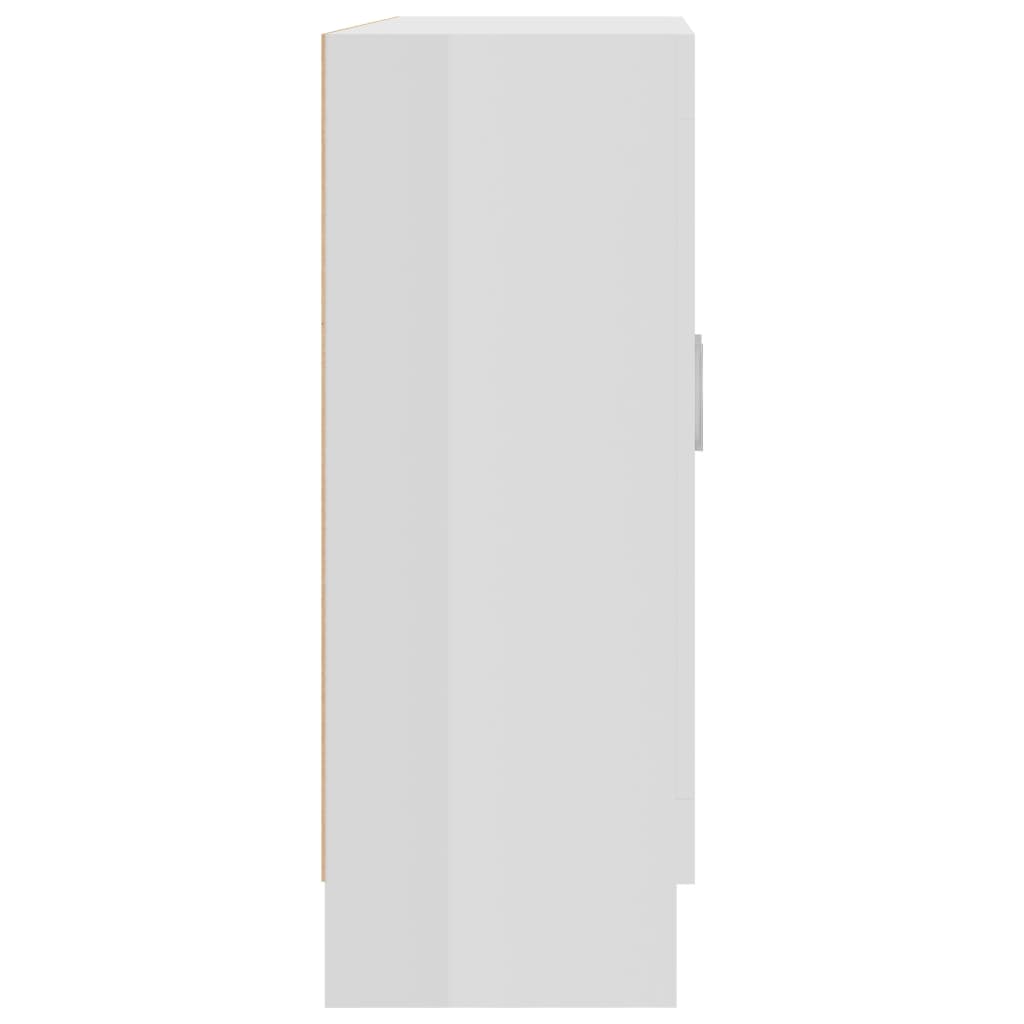 Book Cabinet High Gloss White 82.5x30.5x80 cm Engineered Wood