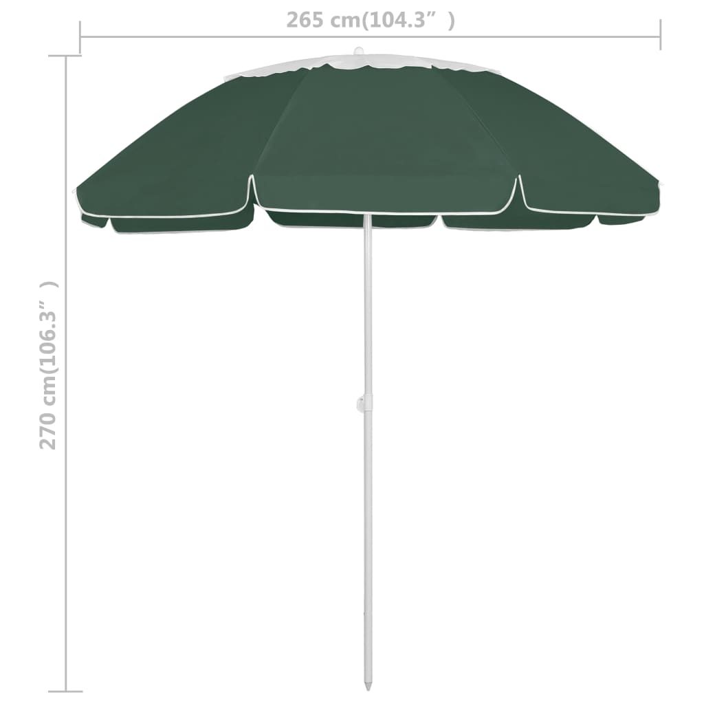 Beach Parasol Green 300 cm