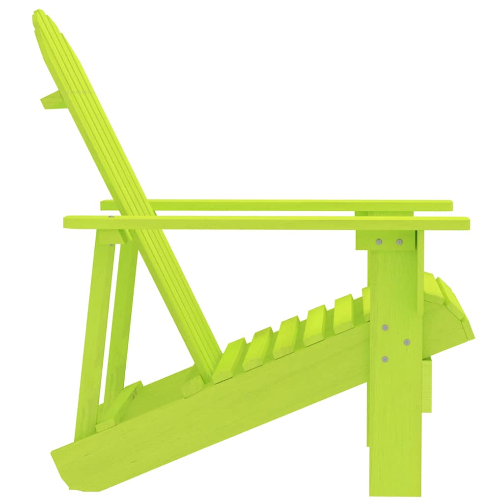 Garden Adirondack Chair Solid Fir Wood Green