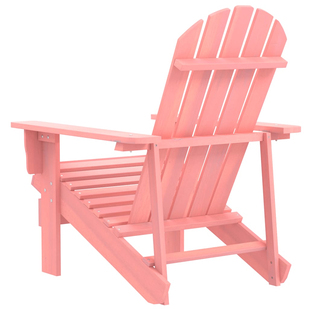 Garden Adirondack Chair Solid Fir Wood Pink