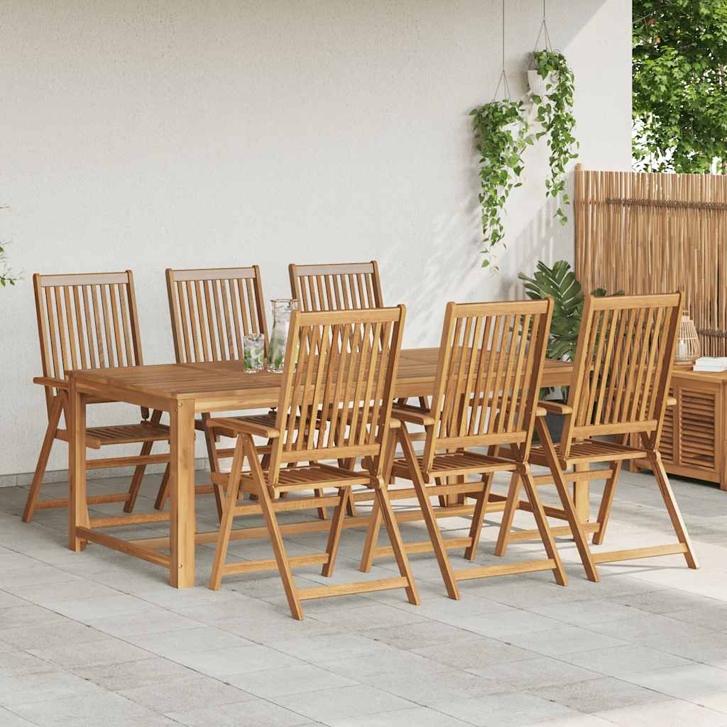 Folding Garden Chairs 6 pcs Solid Acacia Wood