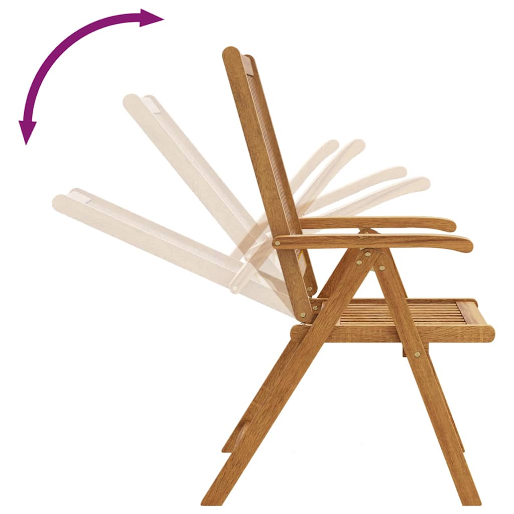 Folding Garden Chairs 6 pcs Solid Acacia Wood