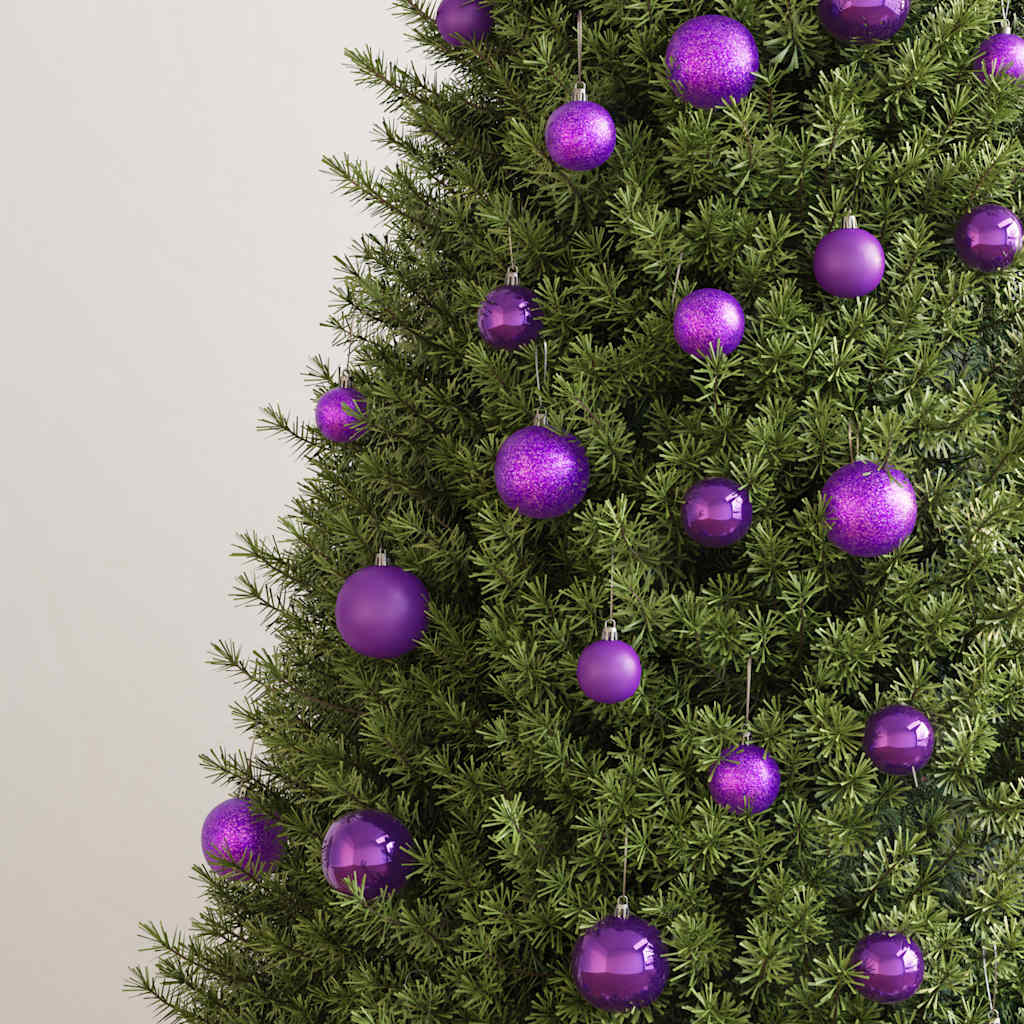 100 Piece Christmas Ball Set Purple