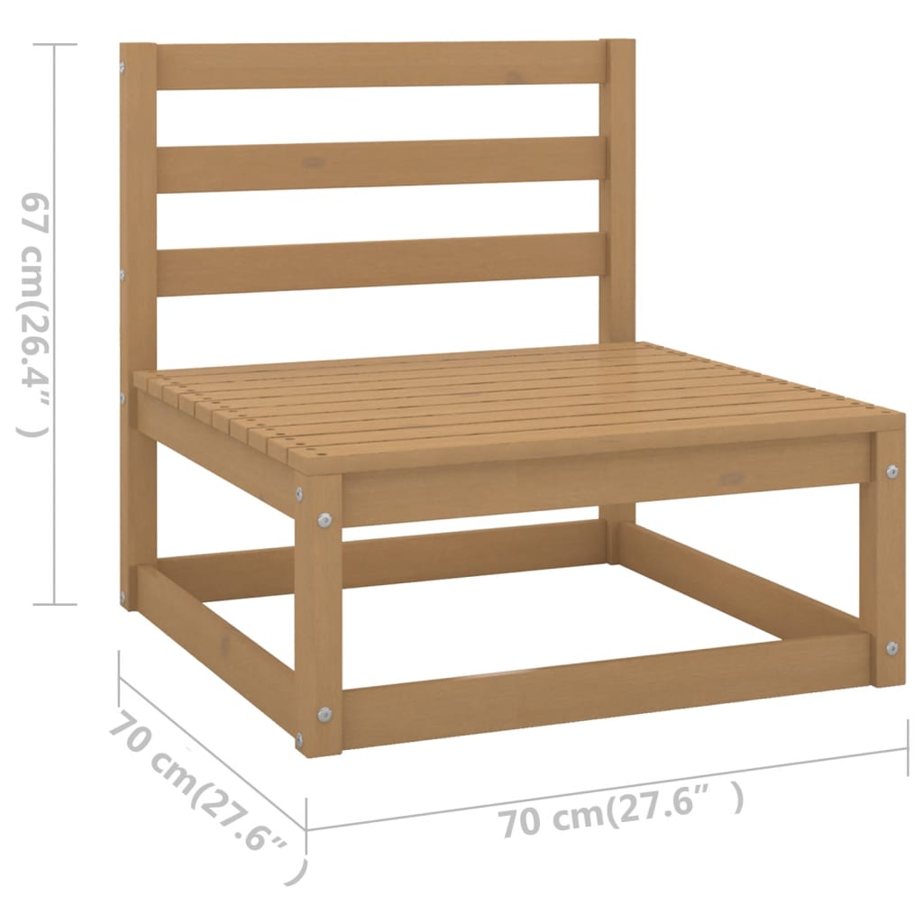 12 Piece Garden Lounge Set Solid Wood Pine