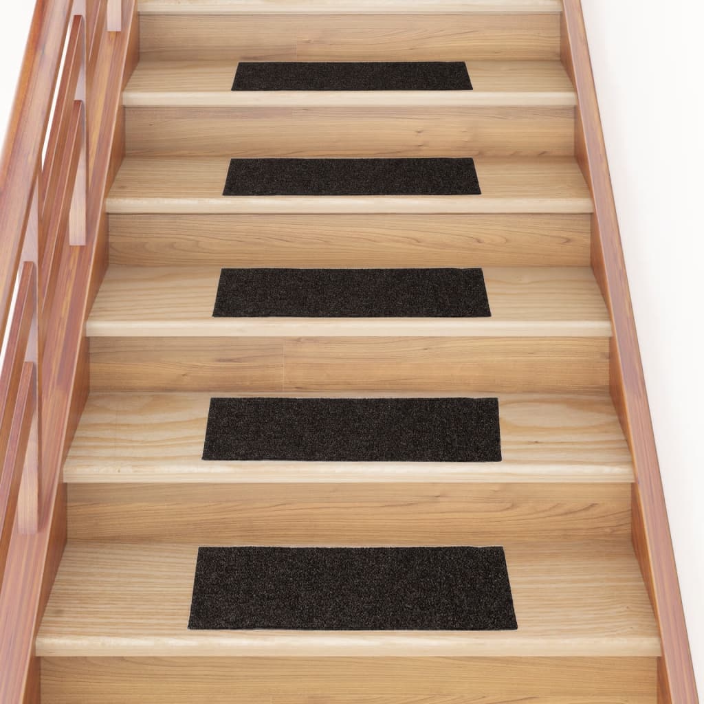 Stair Mats Self-adhesive 15 pcs 60x25 cm Brown Rectangular