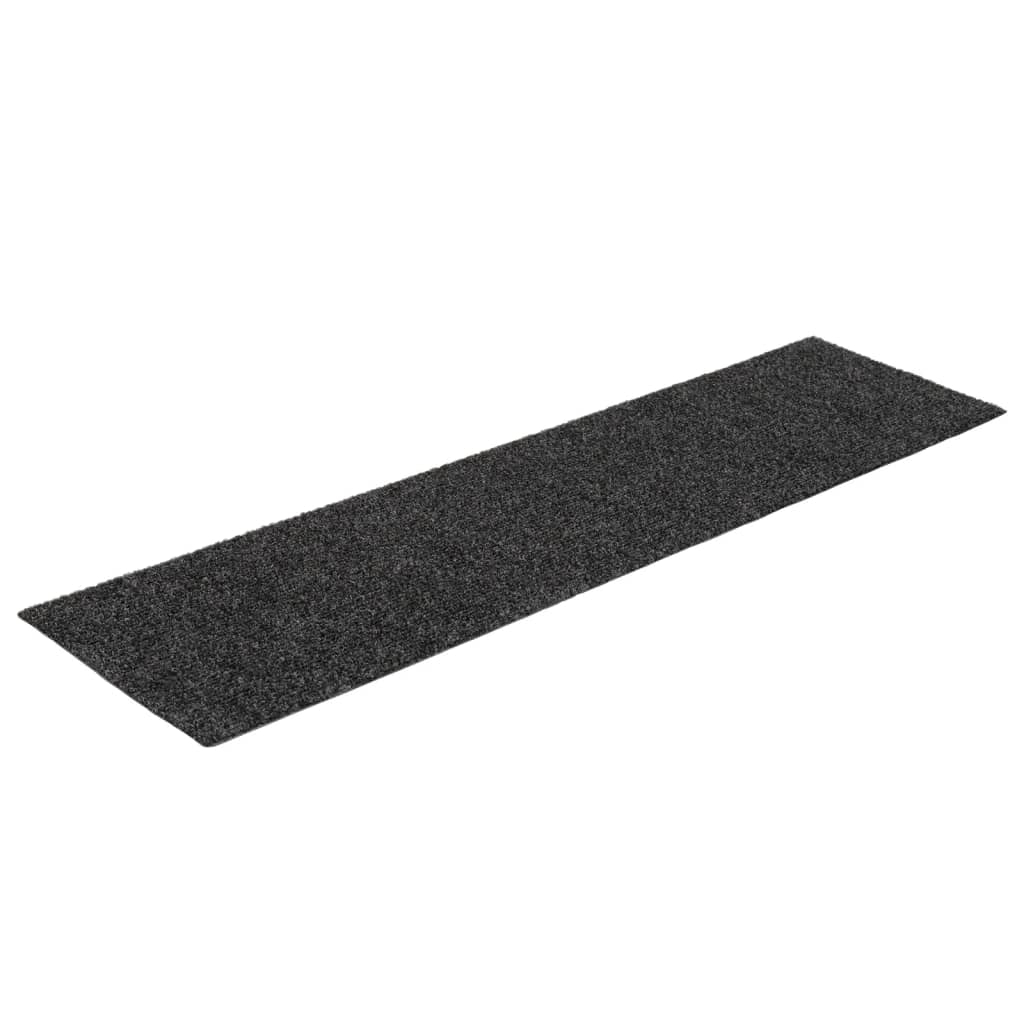 Stair Mats Self-adhesive 15 pcs 76x20 cm Anthracite Rectangular