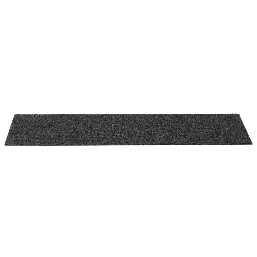 Stair Mats Self-adhesive 15 pcs 76x20 cm Anthracite Rectangular