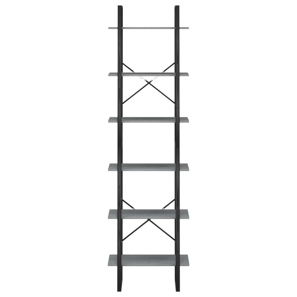 Storage Shelf Grey 60x30x210 cm Solid Wood Pine